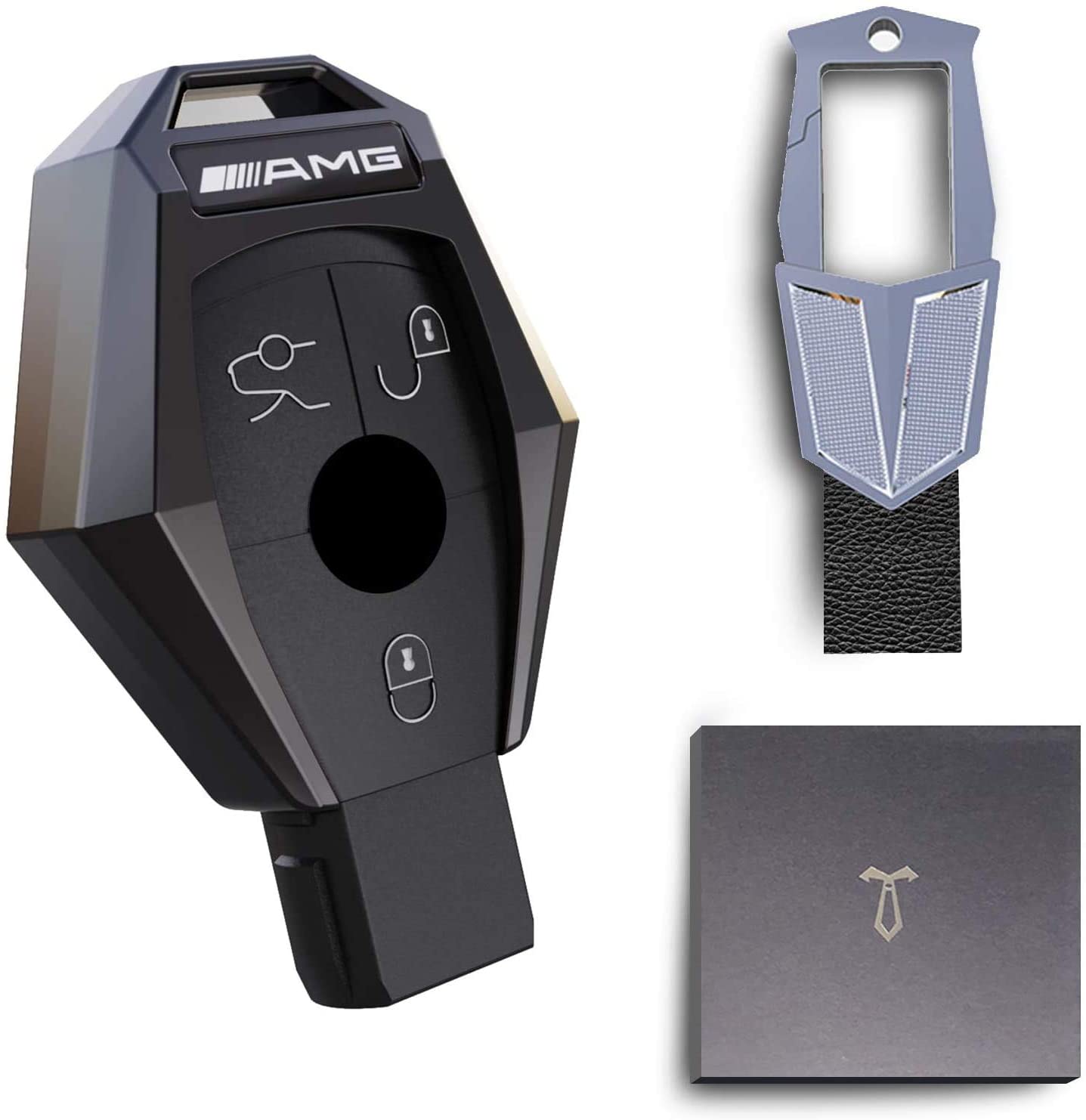 Car Key Case Cover with Keychain, Suitable for Benz Class A, B, C, E, S, R, V, GL, and ML, GLA, GLC, GLE, GLK, GLS, AMG (B)
Car Key Case Cover with Keychain, Suitable for Benz Class A, B, C, E, S, R, V, GL, and ML, GLA, GLC, GLE, GLK, GLS, AMG (B)