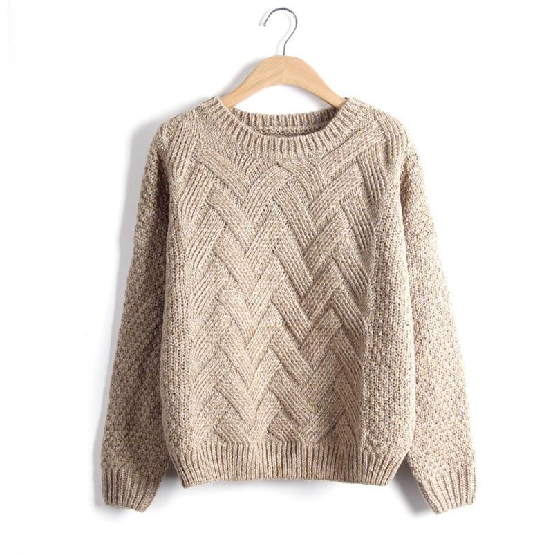 Pull Femme 2021 Autumn Winter Women Sweaters And Pullovers Plaid Thick Knitting Mohair Sweater Female Loose Variegated, Beige
Pull Femme 2021 Autumn Winter Women Sweaters And Pullovers Plaid Thick Knitting Mohair Sweater Female Loose Variegated, Beige