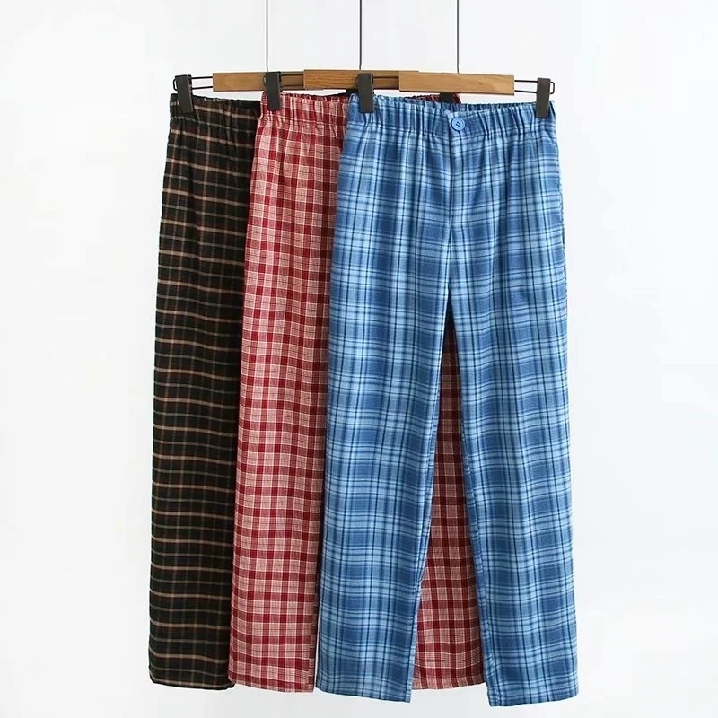 Women High Rise Elasticated Waist Checked Straight Pants 201111