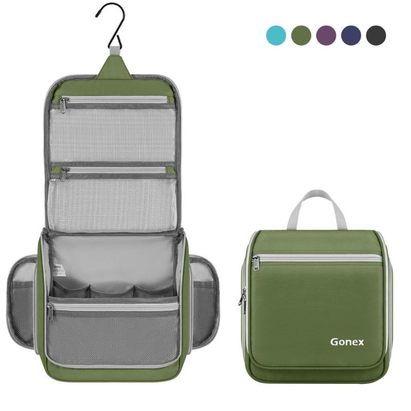 Gonex Hanging Toiletry Bag Waterproof Travel Organizer for Cylinder Makeup and Toiletries Bag with Built-in Hook Comestic Bags
Gonex Hanging Toiletry Bag Waterproof Travel Organizer for Cylinder Makeup and Toiletries Bag with Built-in Hook Comestic Bags