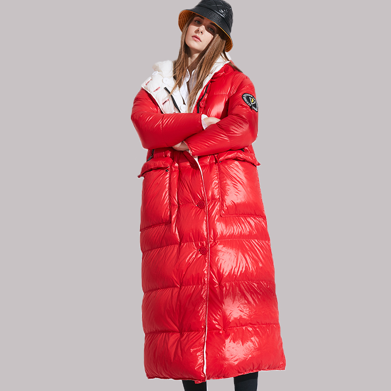 New High Quality Winter Jacket Women Thick Parka Plus Size Long Bio fluff Hooded Winter coat European style Warm Outwear 201029