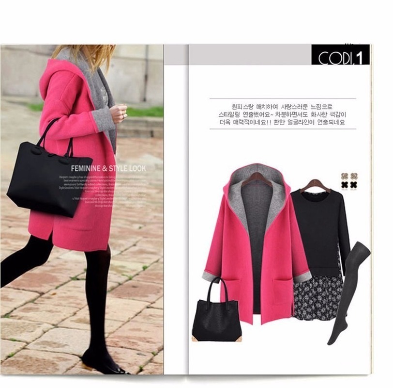 Mujer Invierno Autumn Plus size Loose Coat Womens Long Coats Korean Styl Lady Jacket Abrigos Mujer Elegante L-5XL 201027