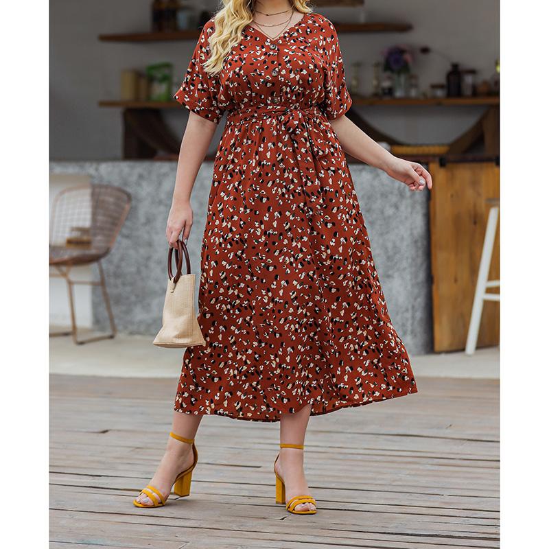 Casual Dresses European American Women 2022 Chiffon Dress Summer Print Floral V-neck Midi Elegant Plus Size Vestidos 15082, Black;gray
Casual Dresses European American Women 2022 Chiffon Dress Summer Print Floral V-neck Midi Elegant Plus Size Vestidos 15082, Black;gray