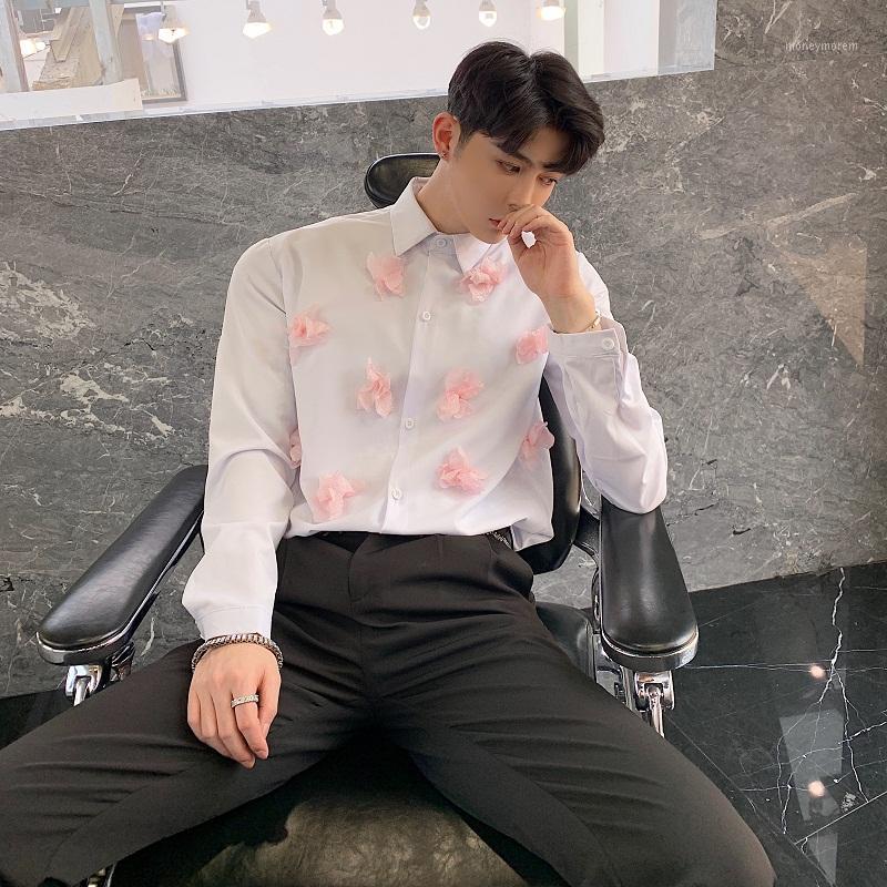 Fashion Men's White Shirt with Pink Flowers Decoration Stylish Shirts Long Sleeve Applique -XL1
Fashion Men's White Shirt with Pink Flowers Decoration Stylish Shirts Long Sleeve Applique -XL1