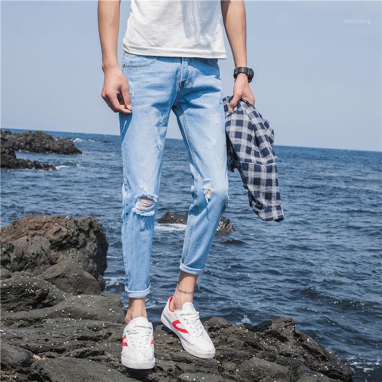Slim Pencil Pants Men's Skinny New Blue Ankle Length Jeans Men's Broken Cotton Casual Jeans Size 28-341, 802
Slim Pencil Pants Men's Skinny New Blue Ankle Length Jeans Men's Broken Cotton Casual Jeans Size 28-341, 802