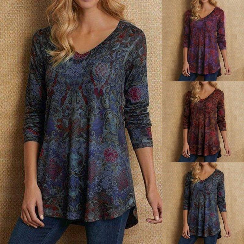 Tshirt Women Winter Fashion Printed V-neck Loose Long Sleeve Tops Haut Femme Camiseta Mujer Harajuku Top Women T Shirt Poleras, Blue
Tshirt Women Winter Fashion Printed V-neck Loose Long Sleeve Tops Haut Femme Camiseta Mujer Harajuku Top Women T Shirt Poleras, Blue