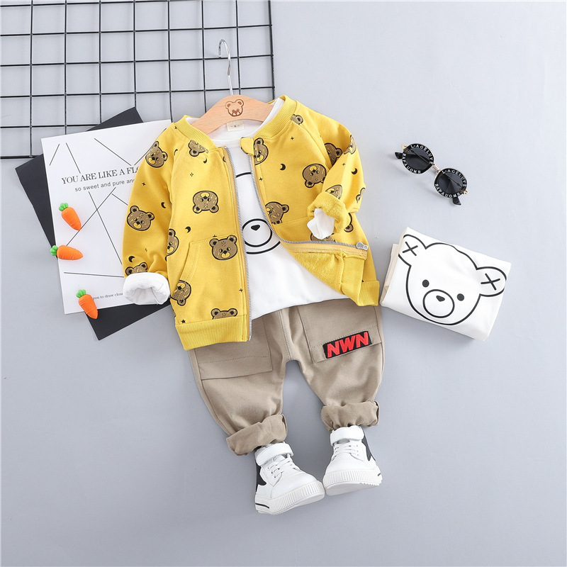 HYLKIDHUOSE Toddler Infant Clothes Suits Baby Boys Girls Clothing Sets Coats T Shirt Pants Children Kids Casual Coatume LJ200916