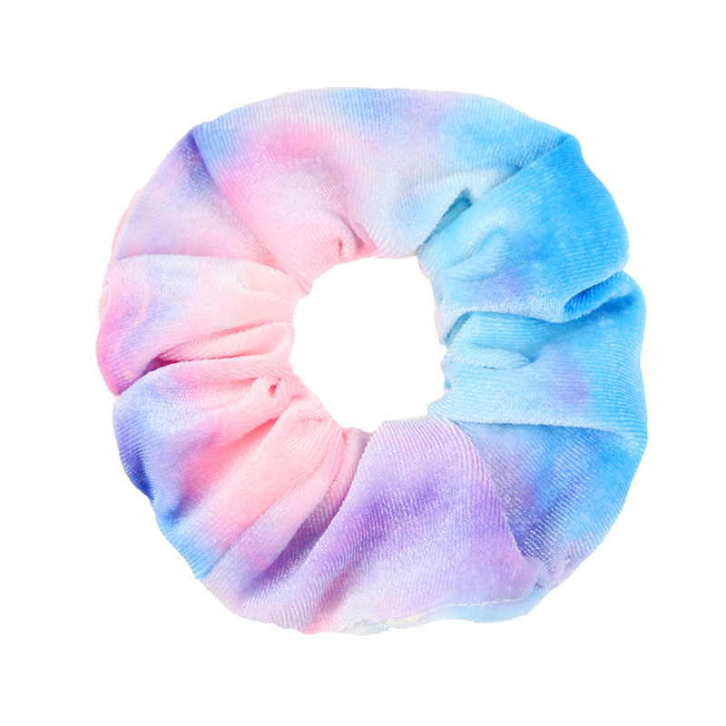 Veet Tie-dye Hair Circle Intestine Circles High Stretch Hairs Accessory Coletero Con Efecto Tie Dye De Terciopelo Con Forma De Diamante Lazo Para El C