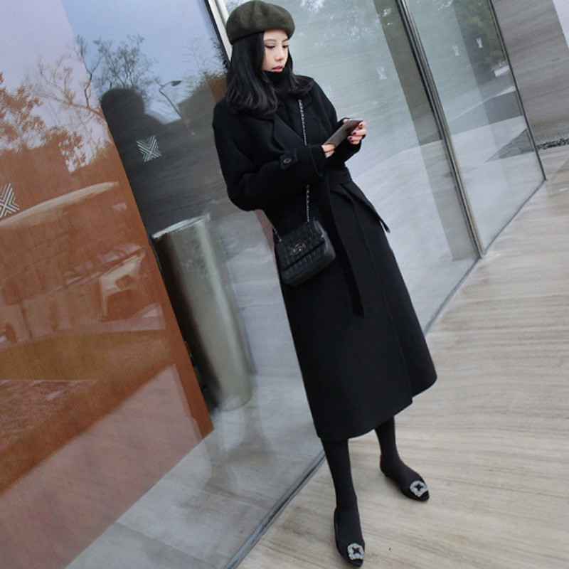 Black Wool Coat For Women | Stylish Autumn Winter Trench B3