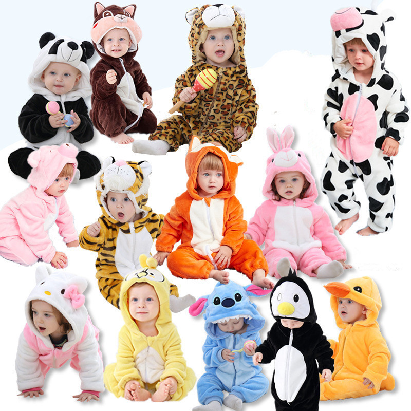 Winter Baby Clothes Panda Stitch Romper Boy Costume Newborn Romper For Bebes Clothing Kids Girl Jumpsuit Toddler Infant Sleepers 201026