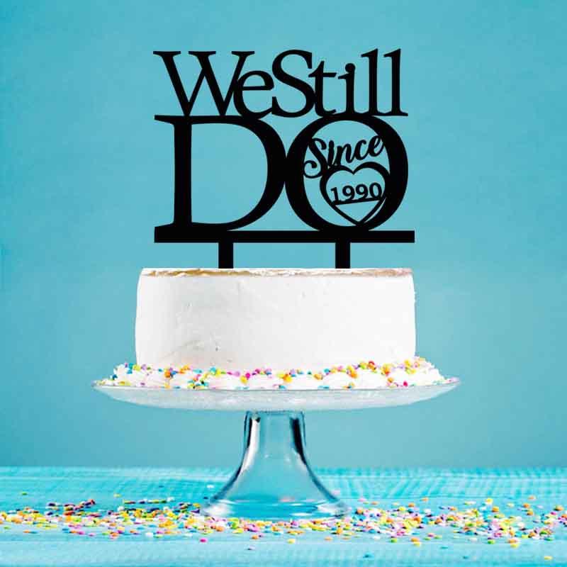 Personalized Wedding Anniversary Cake Topper We Still Do Since 1990 Custom Years Wedding Anniversary Cake Decoration YC067
Personalized Wedding Anniversary Cake Topper We Still Do Since 1990 Custom Years Wedding Anniversary Cake Decoration YC067