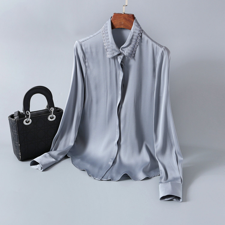 2020 Silk Shirts New Lapels Spring Cardigan in Europe and Goods of High Quality Temperament Women's Clothes C9sy, Green
2020 Silk Shirts New Lapels Spring Cardigan in Europe and Goods of High Quality Temperament Women's Clothes C9sy, Green