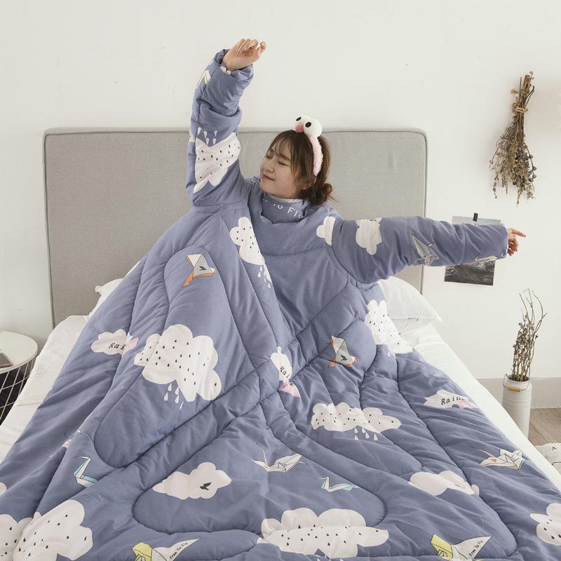 Multifunction Lazy Quilt with Sleeves Winter Warm Thickened Washed Blanket Mantle Covered Cloak Nap WF1019
Multifunction Lazy Quilt with Sleeves Winter Warm Thickened Washed Blanket Mantle Covered Cloak Nap WF1019