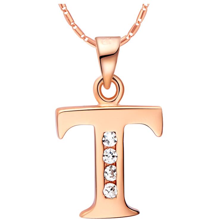 Nice Top Quality Rose G Plated Letter T-Z Pendant Necklace With Crystal Beautiful jewelry
Nice Top Quality Rose G Plated Letter T-Z Pendant Necklace With Crystal Beautiful jewelry