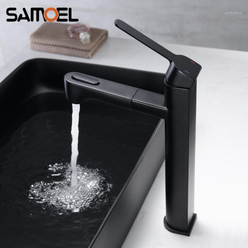 2020 New Brass Matte Black Bathroom Faucet Deck-Mounted Single-Hole Pull out Lavatory Faucet Hot And Cold Mixer Tap B33891
2020 New Brass Matte Black Bathroom Faucet Deck-Mounted Single-Hole Pull out Lavatory Faucet Hot And Cold Mixer Tap B33891