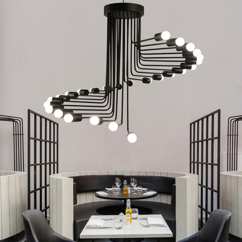 Nordic Industrial Retro Chandelier Simple Living Room Cafe Bar Restaurant LOFT Staircase Screw Lamp For Vintage Home Decor avize
Nordic Industrial Retro Chandelier Simple Living Room Cafe Bar Restaurant LOFT Staircase Screw Lamp For Vintage Home Decor avize