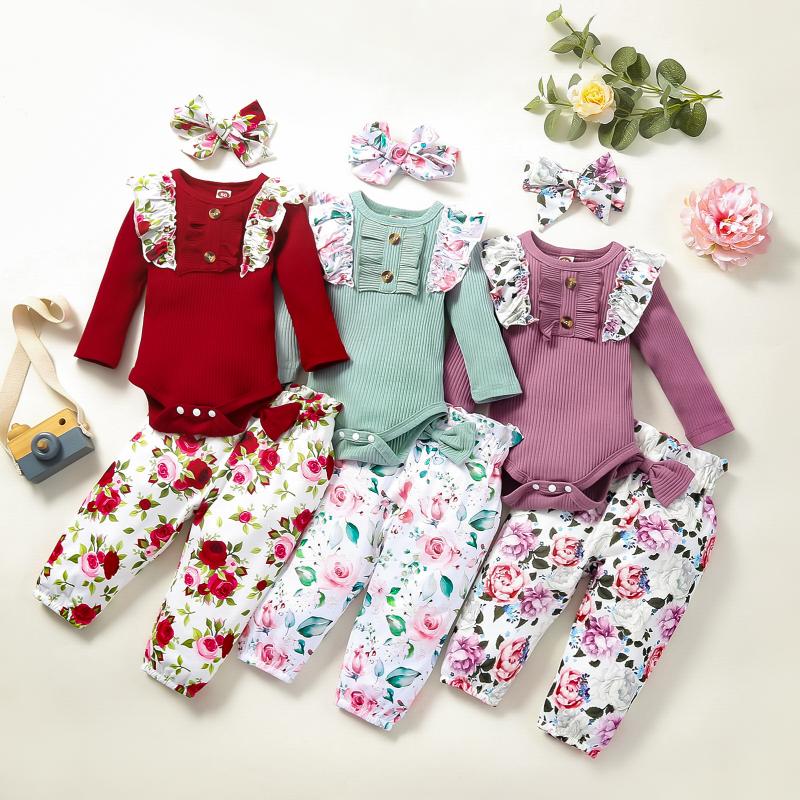 Clothing Sets 0-18M Autumn Born Infant Cute 3pcs Baby Girls Clothes Long Sleeve Romper Top Floral Printed Pants Headband Outfit Set, White
Clothing Sets 0-18M Autumn Born Infant Cute 3pcs Baby Girls Clothes Long Sleeve Romper Top Floral Printed Pants Headband Outfit Set, White