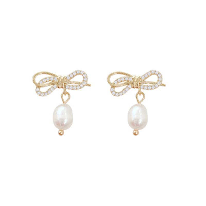 Fashionable new bow, compact temperament and simple Earrings Korean style elegant high quality Earrings
Fashionable new bow, compact temperament and simple Earrings Korean style elegant high quality Earrings
