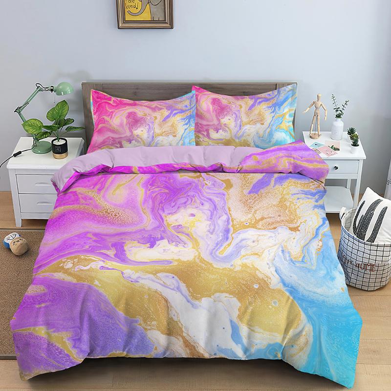 Marble Duvet Cover Set Rainbow Luxury Marble Bedding Colorful Abstract Art Quilt Cover Queen Bed Set Teens Home Textile, Set 5
Marble Duvet Cover Set Rainbow Luxury Marble Bedding Colorful Abstract Art Quilt Cover Queen Bed Set Teens Home Textile, Set 5