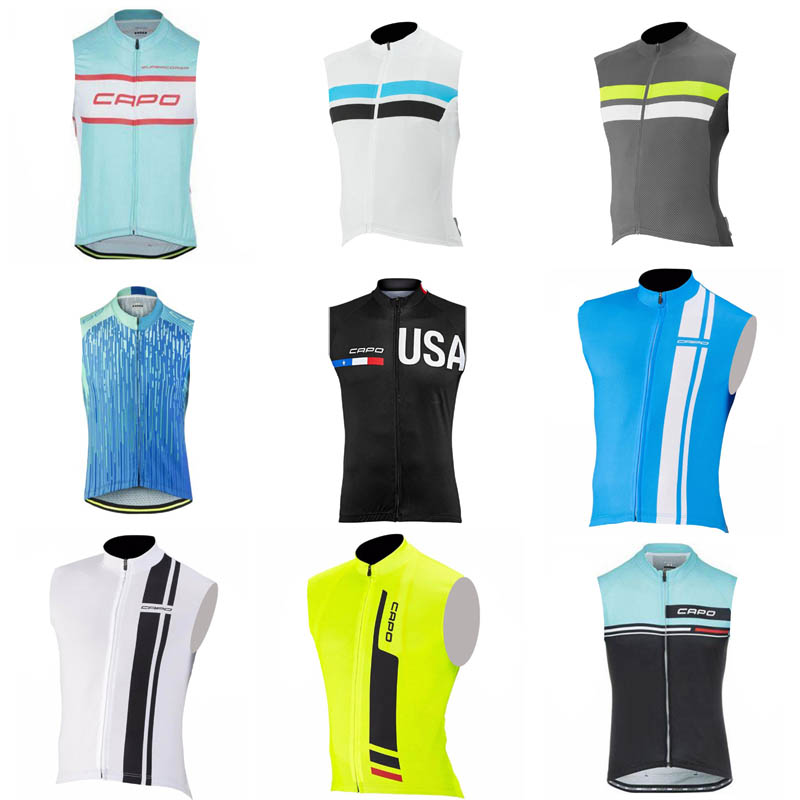 2018 New team capo Summer men' Cycling Jersey Quick Dry Sleeveless Cycling Vest mountain bike Wear With Full Length Zipper C2302, 11
2018 New team capo Summer men' Cycling Jersey Quick Dry Sleeveless Cycling Vest mountain bike Wear With Full Length Zipper C2302, 11