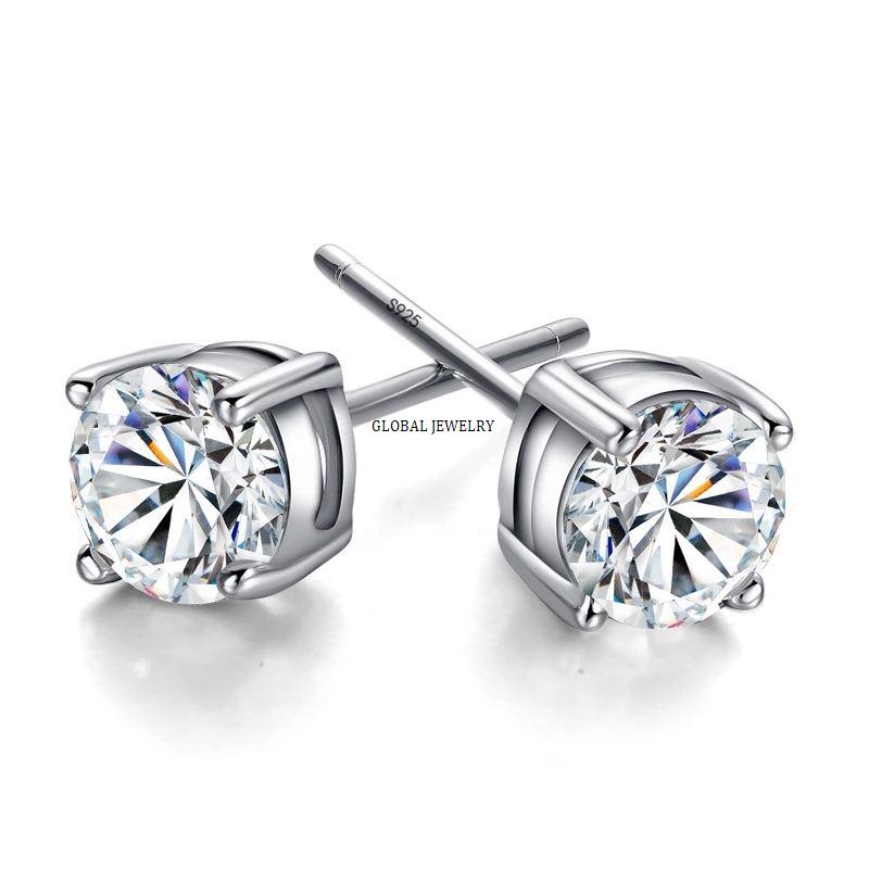 Plated Four claw Earrings Korean zircon fashion classic zircon jewelry wholesale all-match, Golden;silver
Plated Four claw Earrings Korean zircon fashion classic zircon jewelry wholesale all-match, Golden;silver