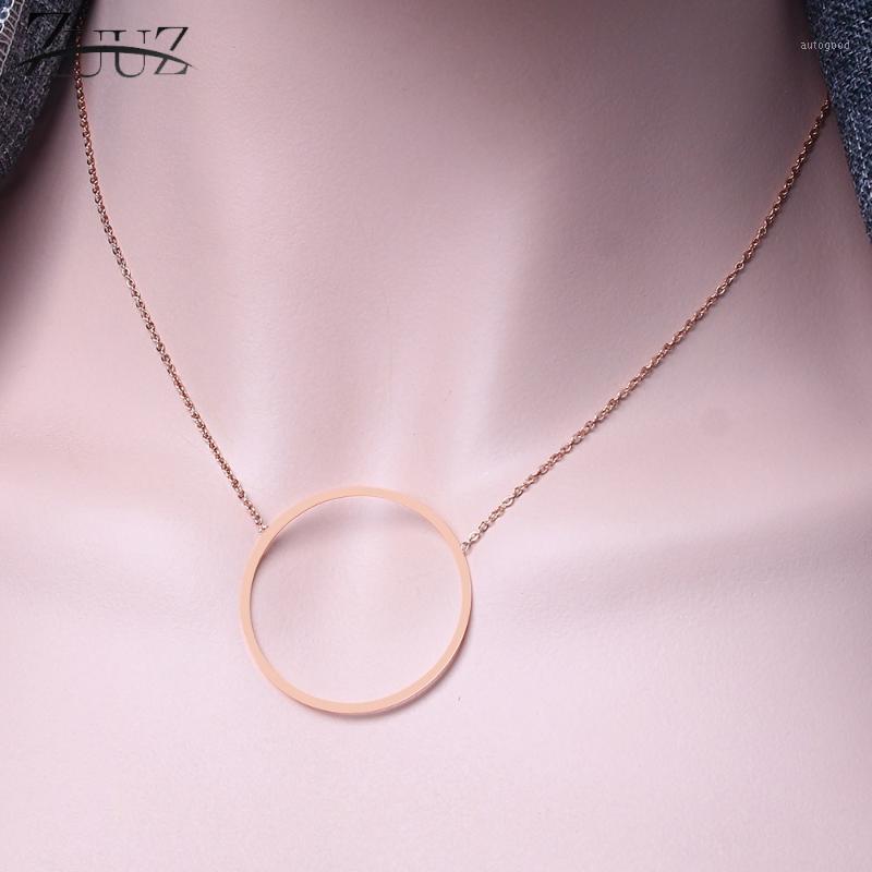 Chokers ZUUZ Minimalism Rose Gold Chain Choker Circle Pendant Necklace Women Accessories Chocker Neckless Stainless Steel Jewelry1
Chokers ZUUZ Minimalism Rose Gold Chain Choker Circle Pendant Necklace Women Accessories Chocker Neckless Stainless Steel Jewelry1