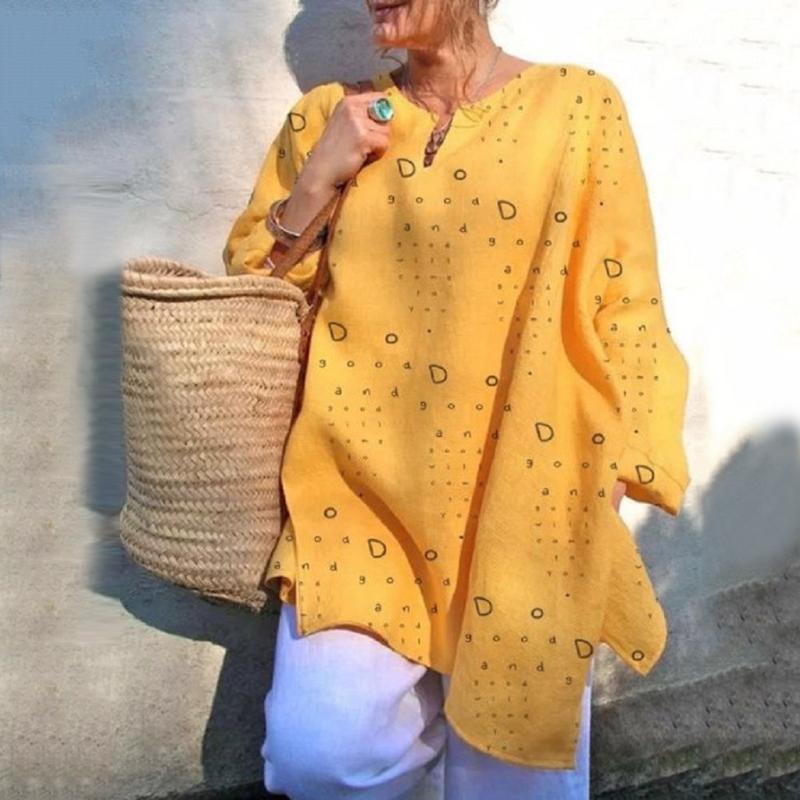 Women Blouses 2020 Fashion Letter Print Long Sleeve Loose Shirt Large Size Blouse Shirt Casual Tops Plus Size Blusas Femininas1, Yellow
Women Blouses 2020 Fashion Letter Print Long Sleeve Loose Shirt Large Size Blouse Shirt Casual Tops Plus Size Blusas Femininas1, Yellow