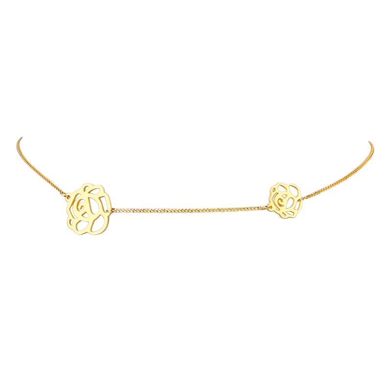 Chokers Delicate Rose Flower Choker Necklace Stainless Steel Clavicle Chain Link Charm Wedding Engagement Jewelry
Chokers Delicate Rose Flower Choker Necklace Stainless Steel Clavicle Chain Link Charm Wedding Engagement Jewelry