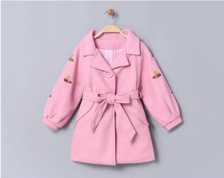 Autumn Children's Clothing Coat Girls Winter Woollen Jackets Kids Warm Outerwear Fashion Toddler Baby Girls Princess Jackets 201125