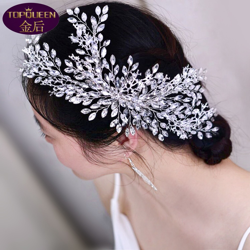 Hairpin Diamond Tiara Baroque Beautiful Crown Bride Ladies Jewelry Diamond Crowns Bride Wedding Crown Accessories European Style Retro Palace Crown