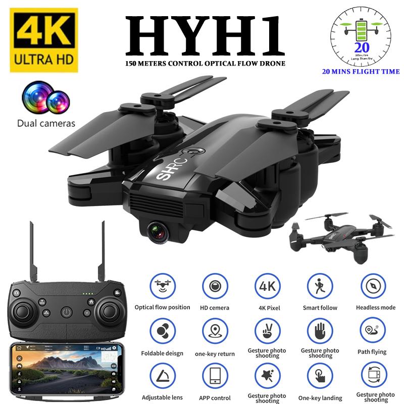 HYH1 Drone with 4K Camera HD Foldable Drones One-Key Return WIFI FPV Quadcopter Follow Me RC Helicopter Quadrocopter Kid's Toys
HYH1 Drone with 4K Camera HD Foldable Drones One-Key Return WIFI FPV Quadcopter Follow Me RC Helicopter Quadrocopter Kid's Toys