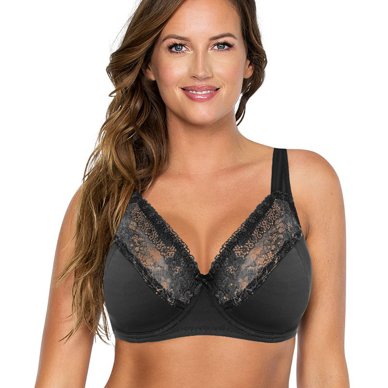 Women's Beauty Lace Thin Padded Full Figure Underwire Bras For Women Plus Size Bra Top 40 42 44 46 48 50 52 DD DDD E F FF G Cup 201202