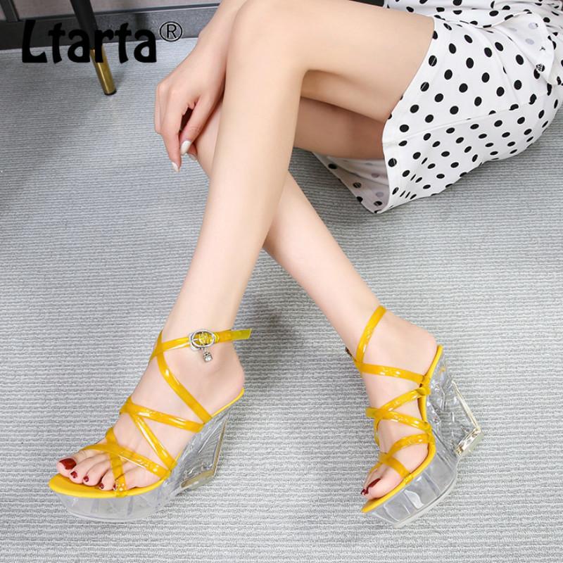 LTARTA Summer High Heels Fashion Catwalk Pole Dance Shoes Wedge Crystal Women's Sandals Banquet Wedding Shoes LFD-1101-9, White
LTARTA Summer High Heels Fashion Catwalk Pole Dance Shoes Wedge Crystal Women's Sandals Banquet Wedding Shoes LFD-1101-9, White