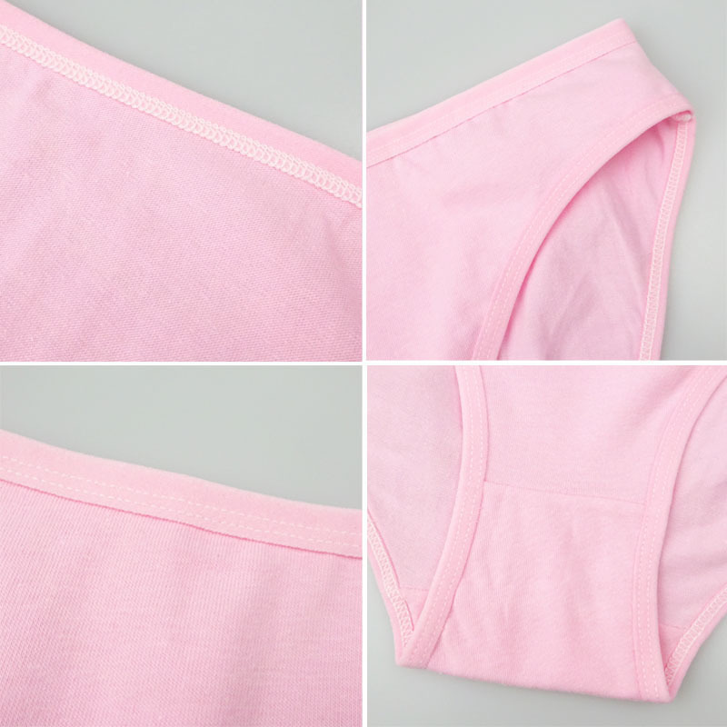 6 Pcs/Lot New Arrival Good Quality Women's Underwear Solid Color Cotton Cute Brief Panties 9173 201112