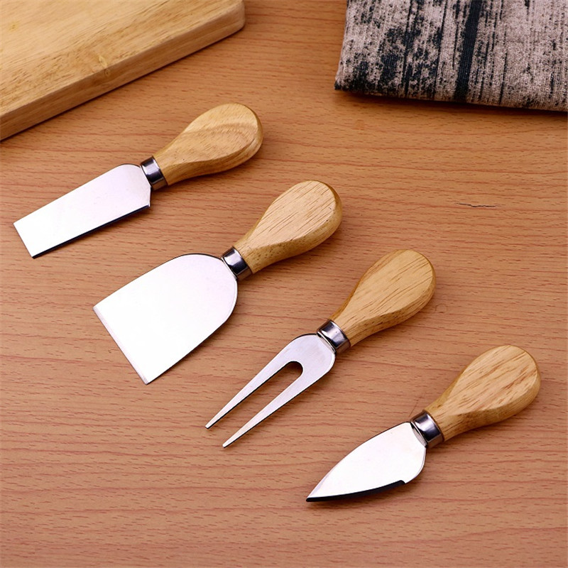 Creative Cheese Tools knife 4 pcs set Stainless steel Kitchen knife Cheeses butter pizza wooden handle four piece suit cheese-knifes FF455
Creative Cheese Tools knife 4 pcs set Stainless steel Kitchen knife Cheeses butter pizza wooden handle four piece suit cheese-knifes FF455