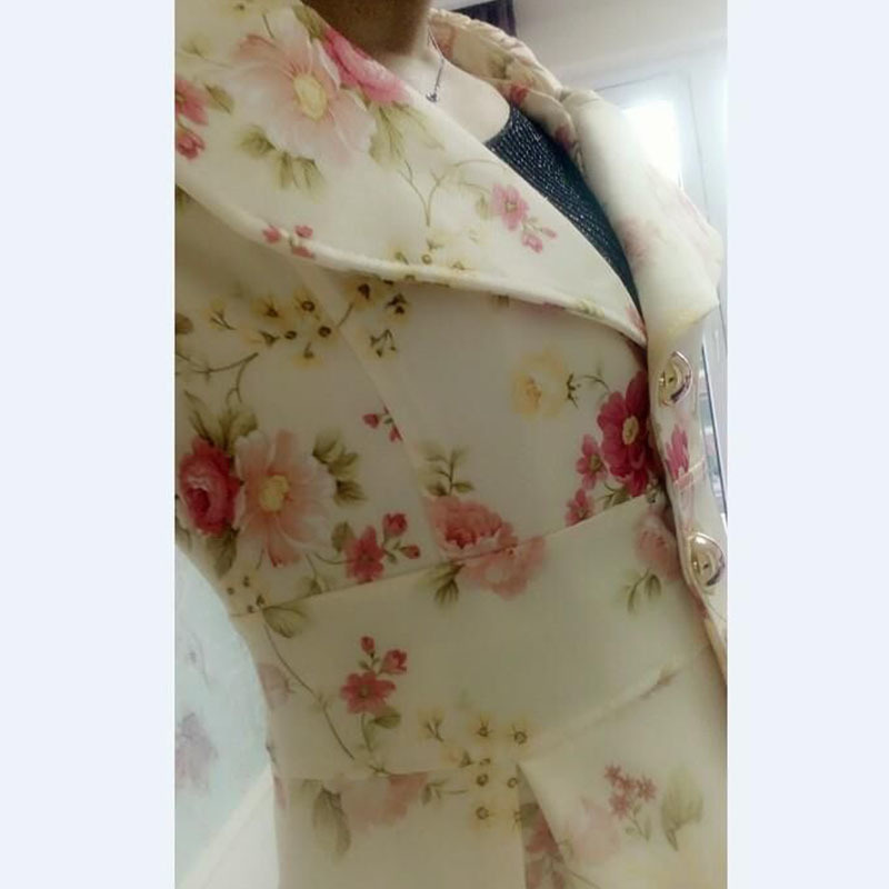 Women Windbreaker Coat Print New Fashion Women's Printing Rose Large Lapel LadiesWindbreaker 201211