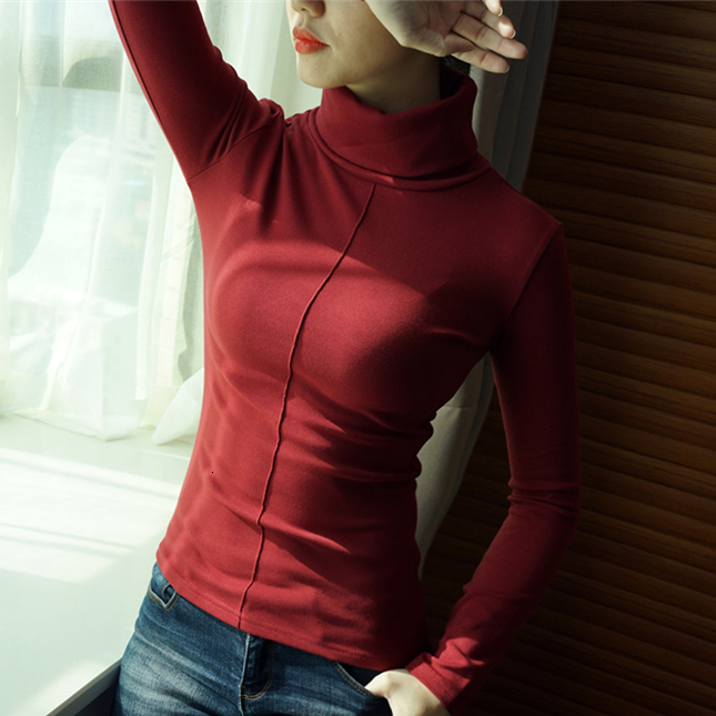 2021 New 100%cotton Thicken Warm Turtleneck Long Sleeve t Shirt Women Tops Tshirt Autumn Female High Elastic Silm Sheath T-shirt Zizy, White
2021 New 100%cotton Thicken Warm Turtleneck Long Sleeve t Shirt Women Tops Tshirt Autumn Female High Elastic Silm Sheath T-shirt Zizy, White