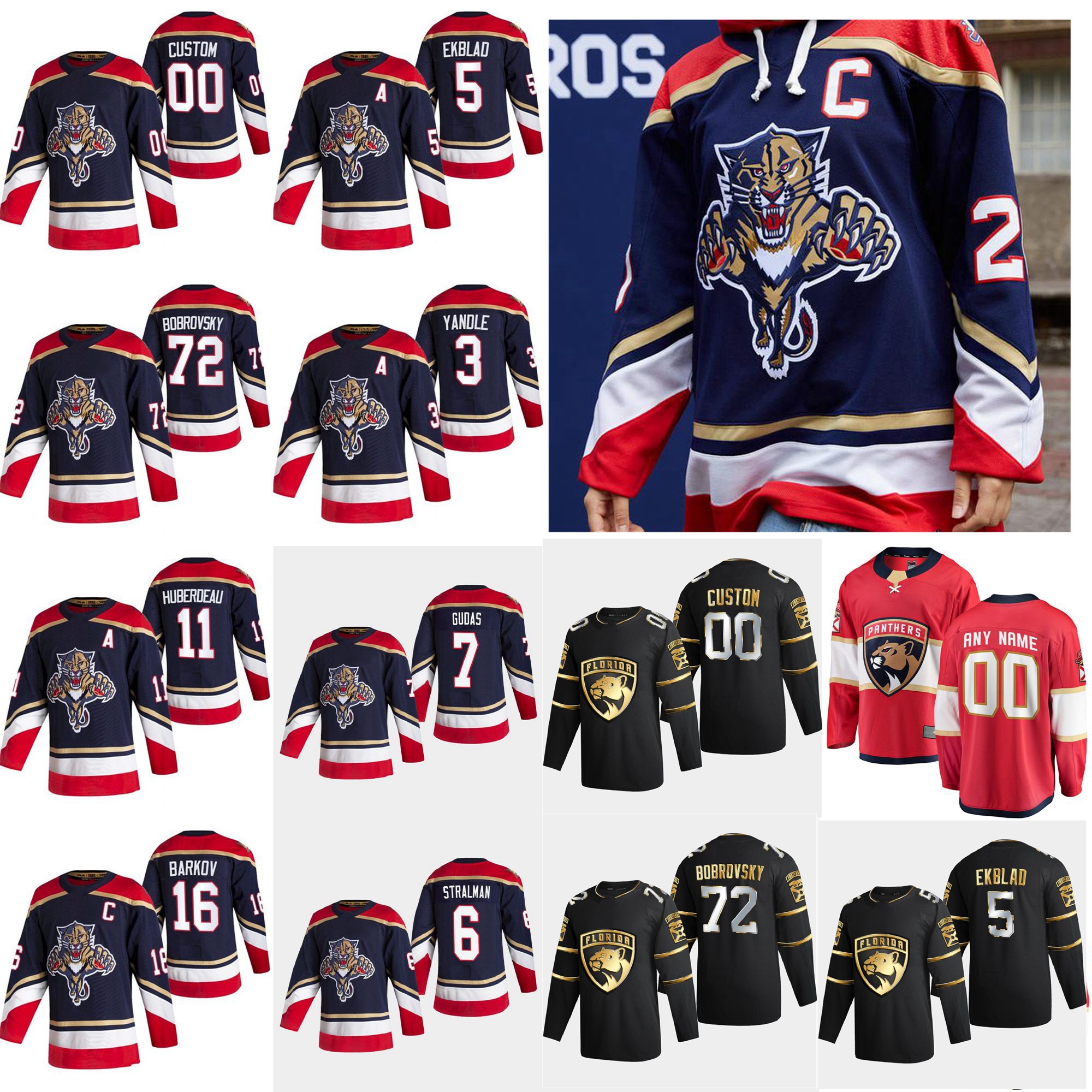 2021 Reverse Retro Florida Panthers Hockey Jerseys 6 Anton Stralman MacKenzie Weegar Keith Yandle Sam Montembeault Vinnie Hinostroza Custom, Black;red 
2021 Reverse Retro Florida Panthers Hockey Jerseys 6 Anton Stralman MacKenzie Weegar Keith Yandle Sam Montembeault Vinnie Hinostroza Custom, Black;red