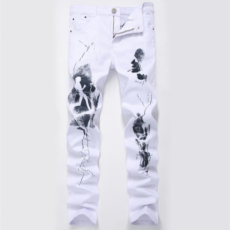 Fashion Men Jeans Unique Lighting And Running Man Printing Cotton Jeans pants size 28-42 201128, White
Fashion Men Jeans Unique Lighting And Running Man Printing Cotton Jeans pants size 28-42 201128, White