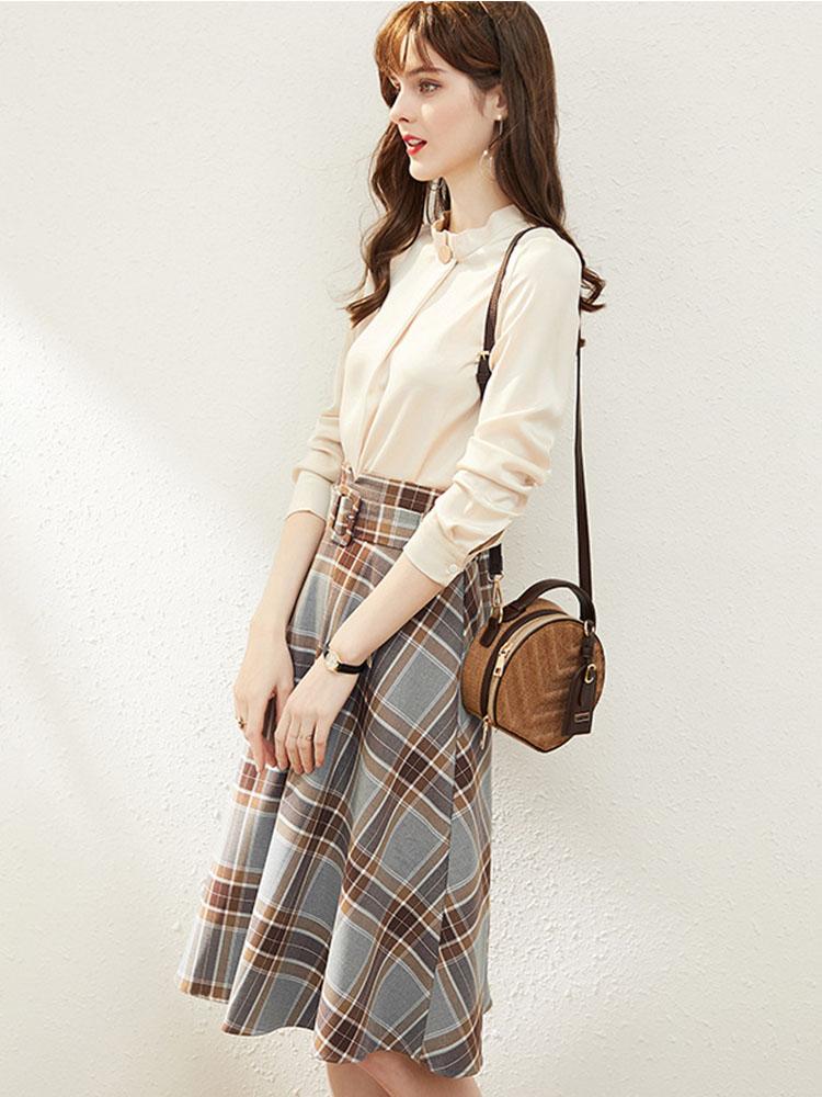 Autumn suit women fashion 2020 new intellectual elegant temperament long sleeve shirt + high waist skirt two piece set, One piece top
Autumn suit women fashion 2020 new intellectual elegant temperament long sleeve shirt + high waist skirt two piece set, One piece top