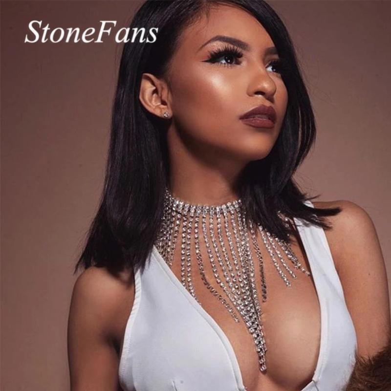 Chokers Stonefans Vintage Fashion Crystal Tassel Choker Jewelry Chain Rhinestone Charm Aesthetic Designer Long Necklace For Women Gift
Chokers Stonefans Vintage Fashion Crystal Tassel Choker Jewelry Chain Rhinestone Charm Aesthetic Designer Long Necklace For Women Gift