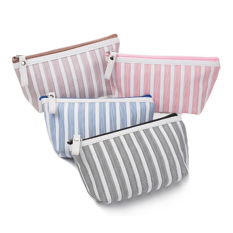 Fashion Canvas Cosmetic Storage Bags Women Portable Travel Wash Make Up Bag Pouch Toiletry Bag Organizer Case Striped Handbag, 4898-1
Fashion Canvas Cosmetic Storage Bags Women Portable Travel Wash Make Up Bag Pouch Toiletry Bag Organizer Case Striped Handbag, 4898-1