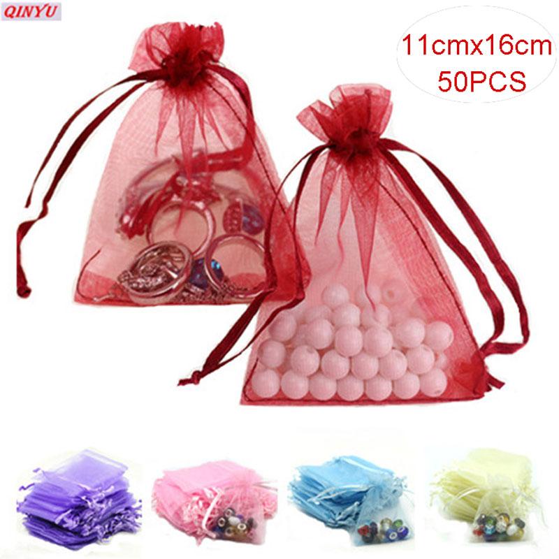 Nice 11CM X16CM Organza Bags Wedding Pouches Gift Bag Jewelry Packaging Bags Tulle Fabric 50pcs/set 6ZSH315-50
Nice 11CM X16CM Organza Bags Wedding Pouches Gift Bag Jewelry Packaging Bags Tulle Fabric 50pcs/set 6ZSH315-50
