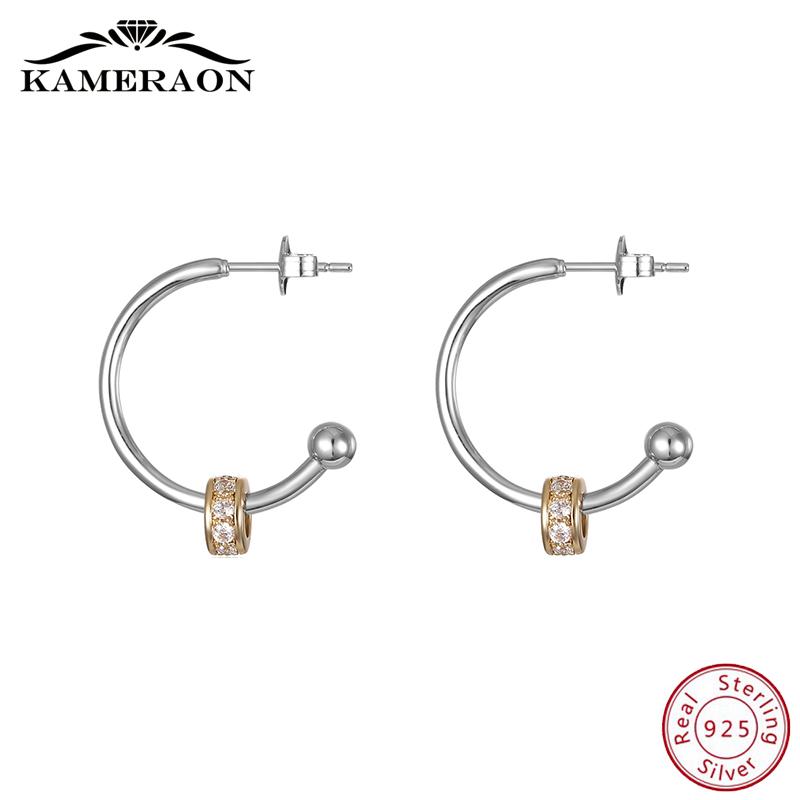 New Pendientes Cubic Zirconia Hoop Earrings Women Semicircle 925 Silver And Gold Round Earrings Fashion Wholesale Jewelry E0832
New Pendientes Cubic Zirconia Hoop Earrings Women Semicircle 925 Silver And Gold Round Earrings Fashion Wholesale Jewelry E0832