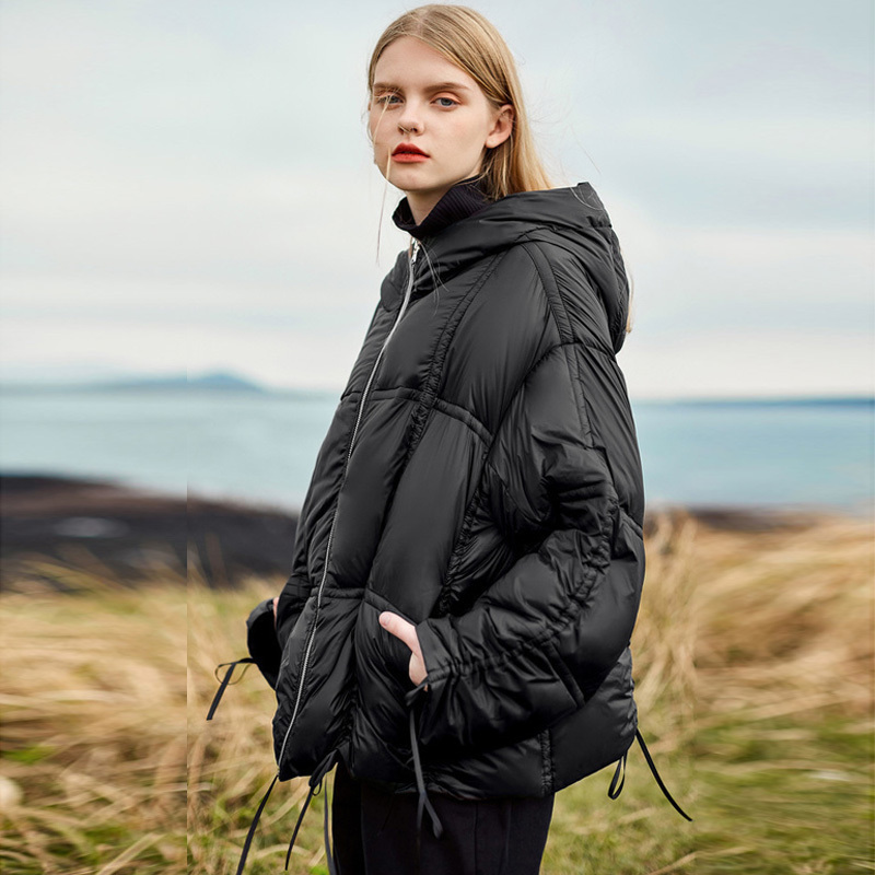 New Oversized Down Coat Women Winter Jacket White Duck Down Parka Female Hooded Loose Warm Overcoat Thick Down Coat 201019