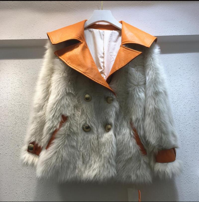Autumn/winter 2020 New Navy fur imitation fur coat Korean version of women's wear, White
Autumn/winter 2020 New Navy fur imitation fur coat Korean version of women's wear, White