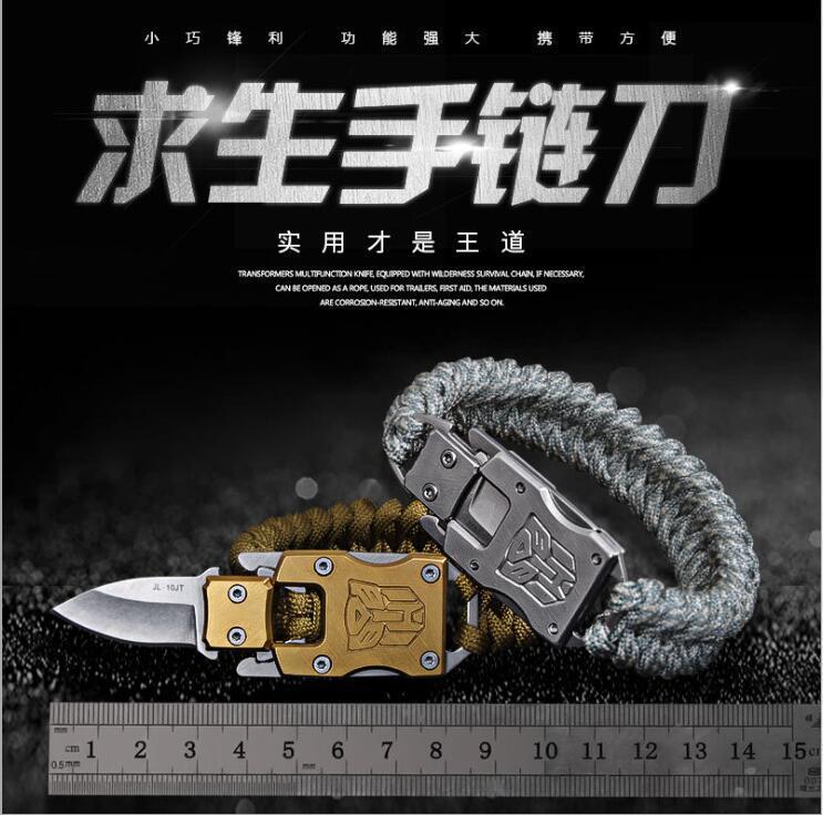 Stainless Steel Knife Clasp Bracelet Transformers Seven Core Umbrella Woven Outdoor Emergency Hand Rope, Silver
Stainless Steel Knife Clasp Bracelet Transformers Seven Core Umbrella Woven Outdoor Emergency Hand Rope, Silver
