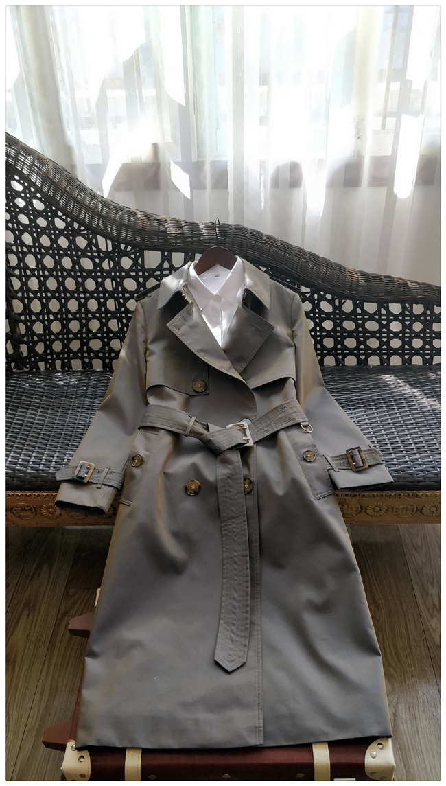 Women Trench Coat 2019 Autumn Winter New Arrival Long Gradient Double Breasted Trench Outerwear Waterproof T200828