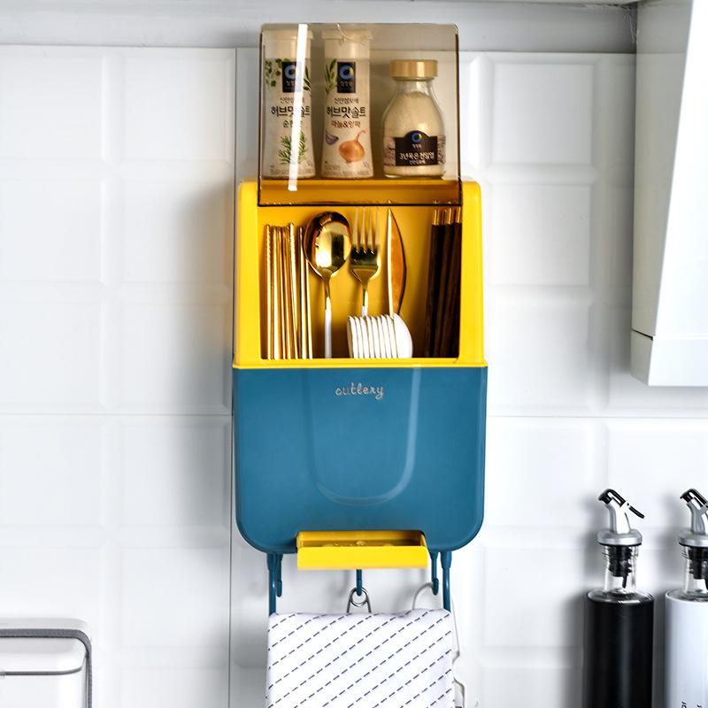 Household Kitchen Wall Hanging Chopstick Cage Multi-function Shelf Storage Rack Hook Towel Rack Kitchen Organizer
Household Kitchen Wall Hanging Chopstick Cage Multi-function Shelf Storage Rack Hook Towel Rack Kitchen Organizer