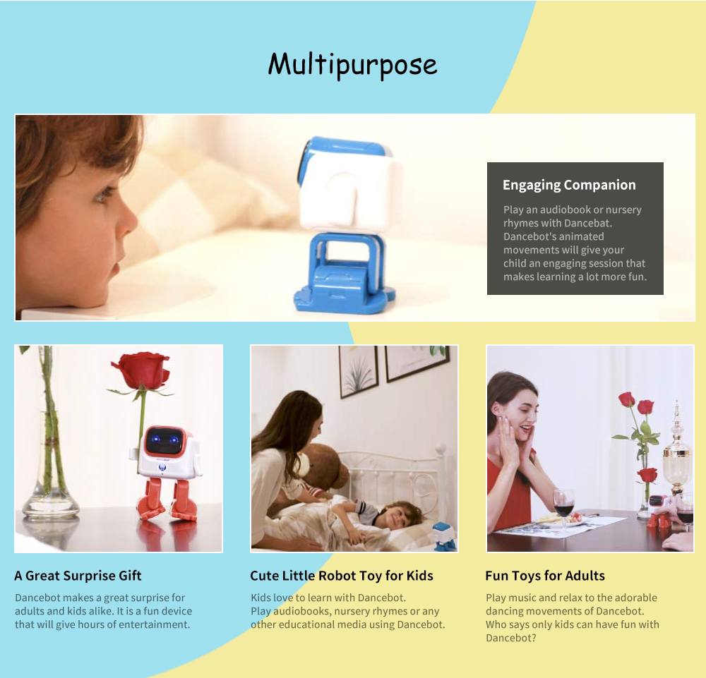 Intelligent Algorithm Dancebot AI Smart Bluetooth RC Dancing Robot with Speaker Function Perfect Toy for Kids 201211